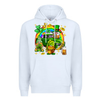 White St. Patrick's Day gnomies truck Premium Hoodie - Neo Western