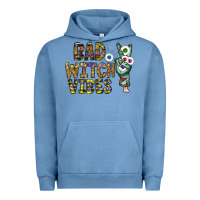 Pigment Pebble Blue bad witch vibes Urban Hoodie - CowhideDigitalArt