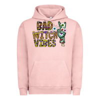 Pigment Salmon bad witch vibes Urban Hoodie - CowhideDigitalArt