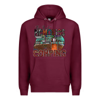 Burgundy the best memories camping Premium Hoodie - SublimationCraftShop