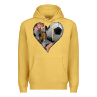Antique Gold western soccer heart Premium Hoodie - HRA Design Shop