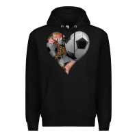 Black western soccer heart Premium Hoodie - HRA Design Shop