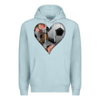Blue Mist western soccer heart Premium Hoodie - HRA Design Shop