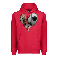 Cardinal western soccer heart Premium Hoodie - HRA Design Shop