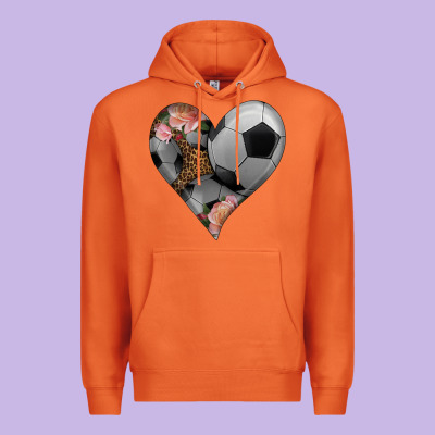 Western Soccer Heart Premium Hoodie Designed By Hra Design Shop