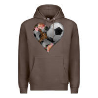 Coffee western soccer heart Premium Hoodie - HRA Design Shop