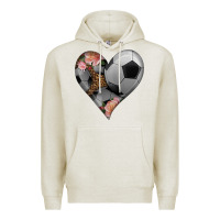 Oatmeal Heather western soccer heart Premium Hoodie - HRA Design Shop