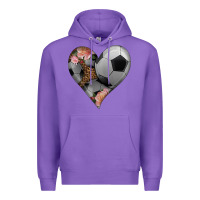 Purple western soccer heart Premium Hoodie - HRA Design Shop