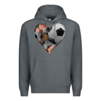 Rock western soccer heart Premium Hoodie - HRA Design Shop