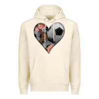 Sandshell western soccer heart Premium Hoodie - HRA Design Shop