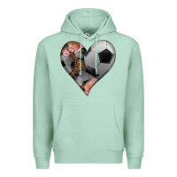 Seafoam western soccer heart Premium Hoodie - HRA Design Shop
