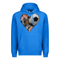 True Royal western soccer heart Premium Hoodie - HRA Design Shop