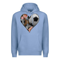 Colony Blue western soccer heart Premium Hoodie - HRA Design Shop