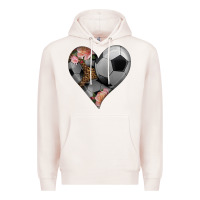 Pale Pink western soccer heart Premium Hoodie - HRA Design Shop