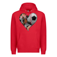 Red western soccer heart Premium Hoodie - HRA Design Shop