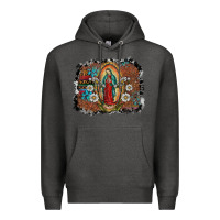 Charcoal Heather virgin mary Premium Hoodie - SublimationCraftShop