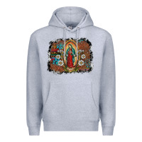 Heather Grey virgin mary Premium Hoodie - SublimationCraftShop