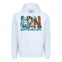 White lpn Premium Hoodie - CowhideDigitalArt