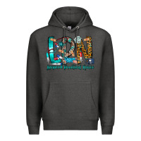 Charcoal Heather lpn Premium Hoodie - CowhideDigitalArt
