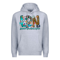 Heather Grey lpn Premium Hoodie - CowhideDigitalArt