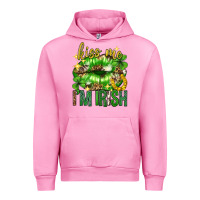 Fuchsia Pink Kiss me im irish st.patricks day lips st.patricks Urban Hoodie - Neo Western