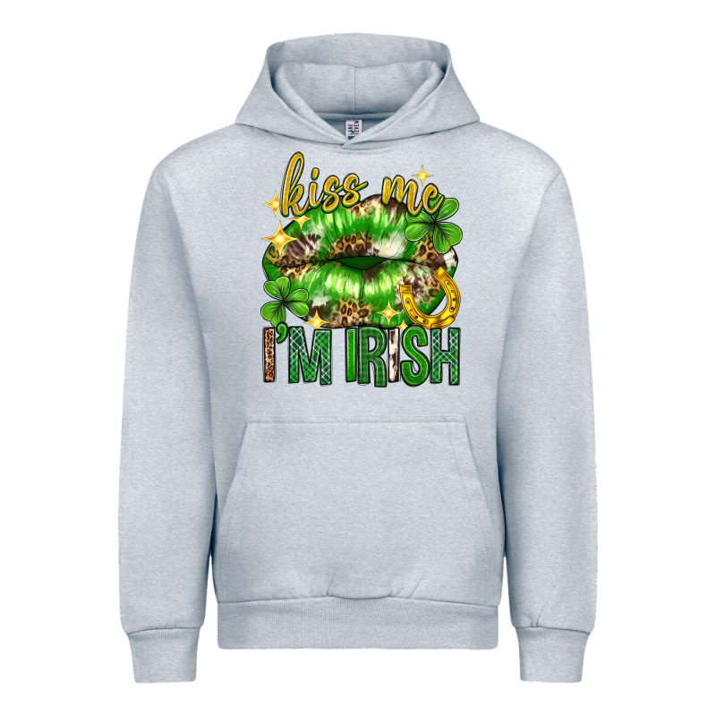 Kiss Me Im Irish St.patricks Day Lips St.patricks Urban Hoodie by Neo Western | Teevron