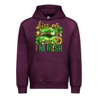 Mauve Wine Kiss me im irish st.patricks day lips st.patricks Urban Hoodie - Neo Western