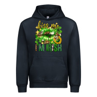 Navy Kiss me im irish st.patricks day lips st.patricks Urban Hoodie - Neo Western