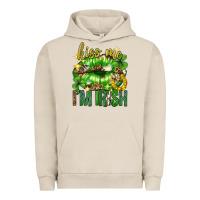 Pigment French Oak Kiss me im irish st.patricks day lips st.patricks Urban Hoodie - Neo Western