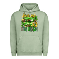 Pigment Oil Green Kiss me im irish st.patricks day lips st.patricks Urban Hoodie - Neo Western