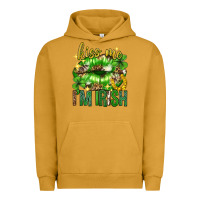 Pigment Peanut Butter Kiss me im irish st.patricks day lips st.patricks Urban Hoodie - Neo Western
