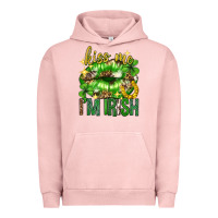 Pigment Salmon Kiss me im irish st.patricks day lips st.patricks Urban Hoodie - Neo Western