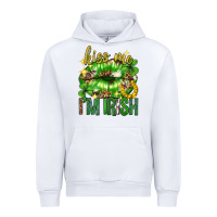 White Kiss me im irish st.patricks day lips st.patricks Urban Hoodie - Neo Western