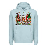Blue Mist merry christmas buffalo gnomies Premium Hoodie - FaDigitalArtStudio