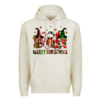 Oatmeal Heather merry christmas buffalo gnomies Premium Hoodie - FaDigitalArtStudio