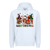White merry christmas buffalo gnomies Premium Hoodie - FaDigitalArtStudio