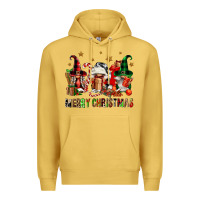 Antique Gold merry christmas buffalo gnomies Premium Hoodie - FaDigitalArtStudio