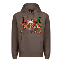 Coffee merry christmas buffalo gnomies Premium Hoodie - FaDigitalArtStudio