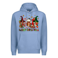 Colony Blue merry christmas buffalo gnomies Premium Hoodie - FaDigitalArtStudio