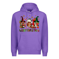 Purple merry christmas buffalo gnomies Premium Hoodie - FaDigitalArtStudio