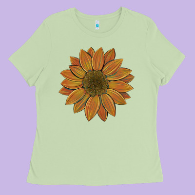 Sunflower Ladies Tee Designed By Artiststas
