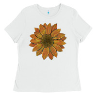 White sunflower Ladies Tee - Artiststas