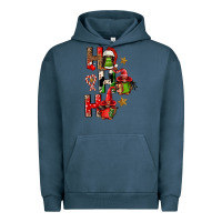 Pigment Midnight Navy ho ho ho afro gnomes Urban Hoodie - FaDigitalArtStudio