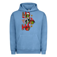 Pigment Pebble Blue ho ho ho afro gnomes Urban Hoodie - FaDigitalArtStudio
