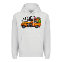 Dove Grey happy halloween truck Premium Hoodie - CowhideDigitalArt