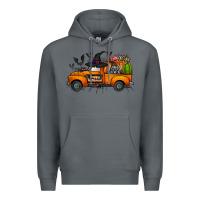 Rock happy halloween truck Premium Hoodie - CowhideDigitalArt