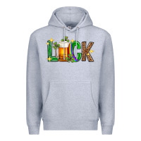 Heather Grey St. Patrick's Day luck beer Premium Hoodie - Neo Western