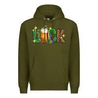Army Green St. Patrick's Day luck beer Premium Hoodie - Neo Western