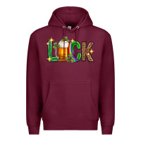 Burgundy St. Patrick's Day luck beer Premium Hoodie - Neo Western