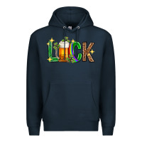 Navy St. Patrick's Day luck beer Premium Hoodie - Neo Western